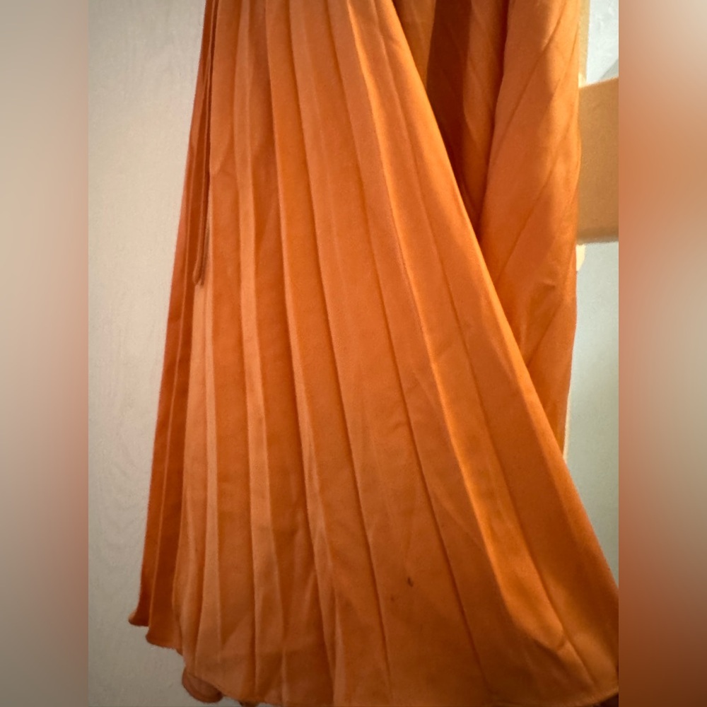 Hello Molly One-Shoulder Peach / Orange Bridesmaid Dress - Picture 4 of 8